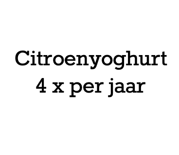 Zuivel • Citroenyoghurt 0,5 liter 4 x per jaar