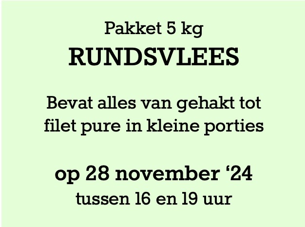 Pakket Rundsvlees 5 kg - 28 november '24