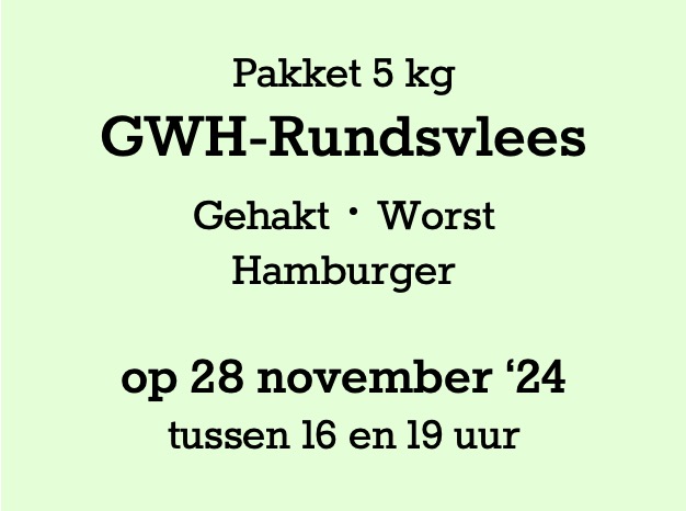 Pakket GWH rund 5 kg - 28 november '24