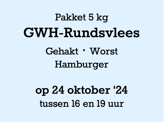 Pakket GWH rund 5 kg - 24 oktober '24