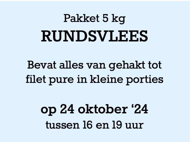 Pakket Rundsvlees 5 kg - 24 oktober '24