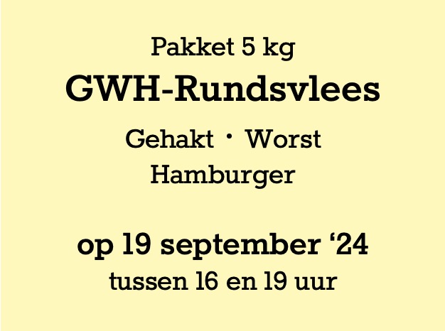 Pakket GWH rund 5 kg - 19 september '24
